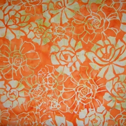 orange batikstif med roser